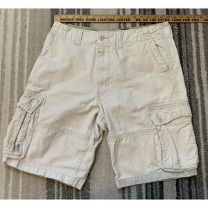 Levi Strauss Signature Authentics Cargo Shorts Mens 34 Khaki Tan Casual Pockets